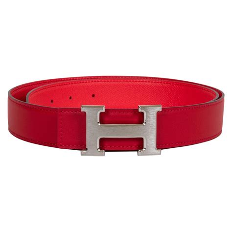 Leather belt Hermès Red size M International in Leather 